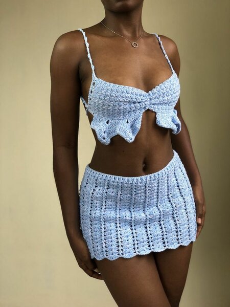 Top papillon en laine