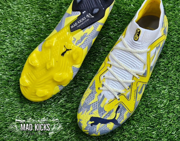 Puma yellow football boots