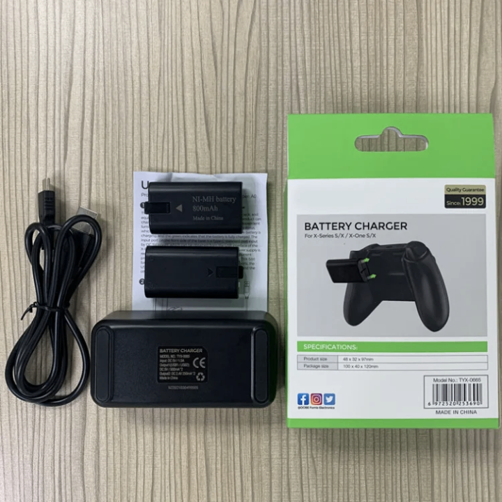 Chargeur&Batterie Manette Xbox