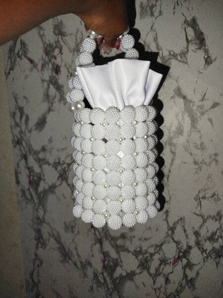 Sac en perle blanc