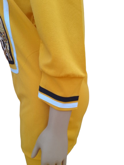 Ladies Two Piece Outfit-Yellow-Medium