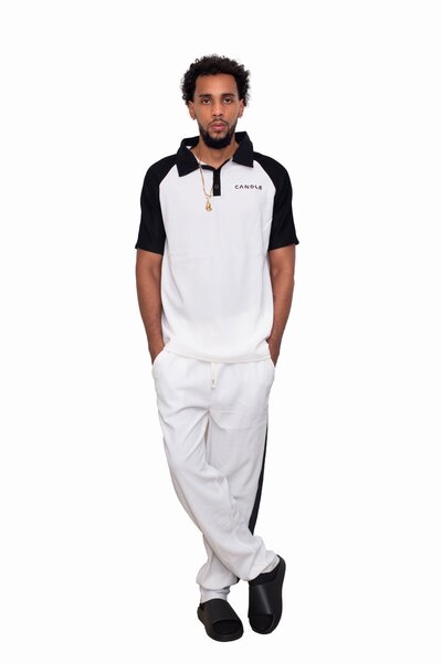 Polo homme bicolore moderne