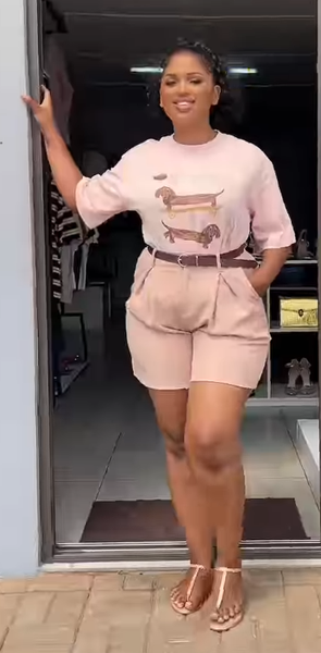 Women's soft pink shorts