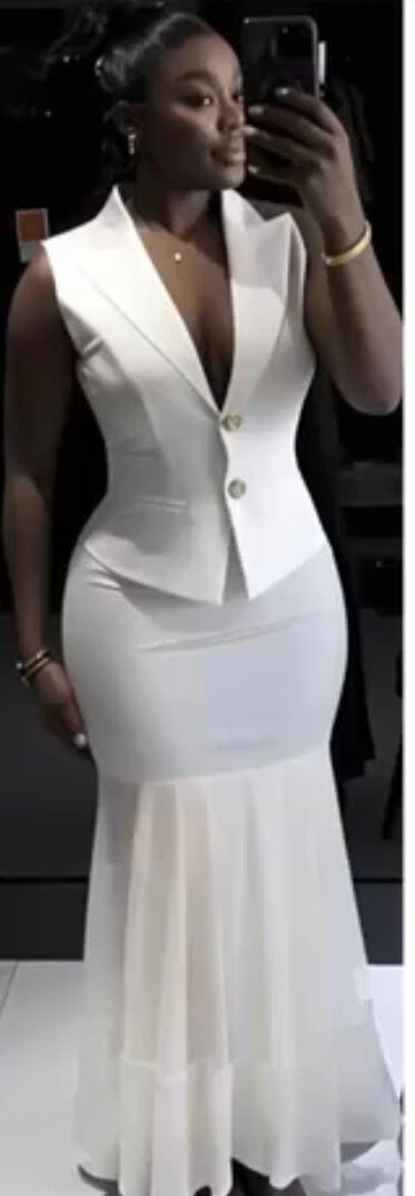 Robe Sirène Sans Manches Élégante