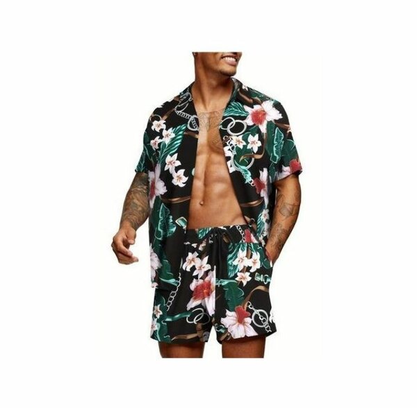 Ensemble Chemise et Short Floral Homme