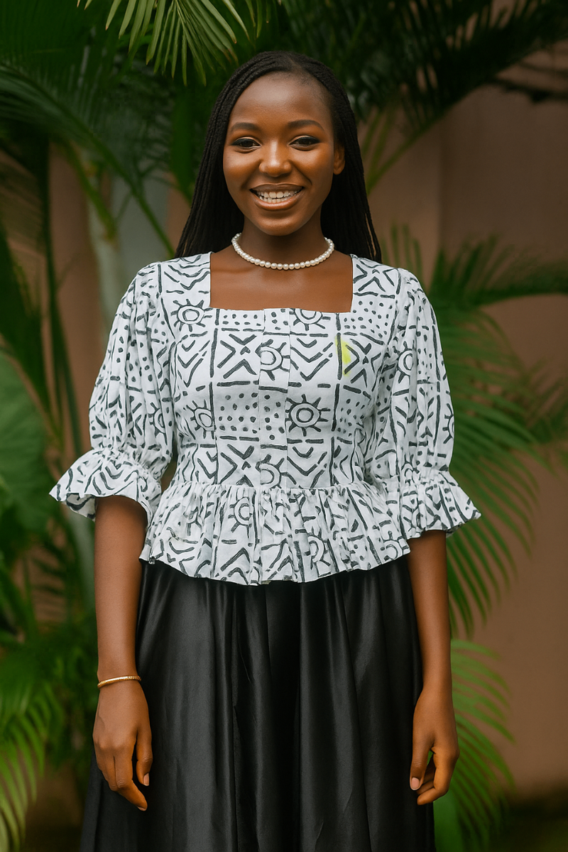 Blouse élégante à volants