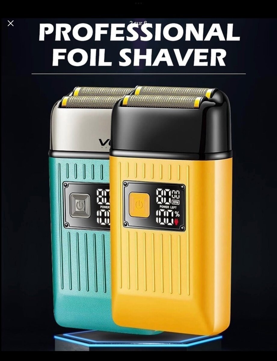 rasoir étanche rechargeable en aluminium pour barbe chauve V