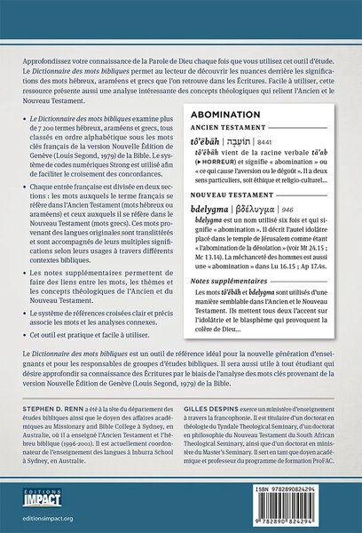 Dictionnaire des mots bibliques