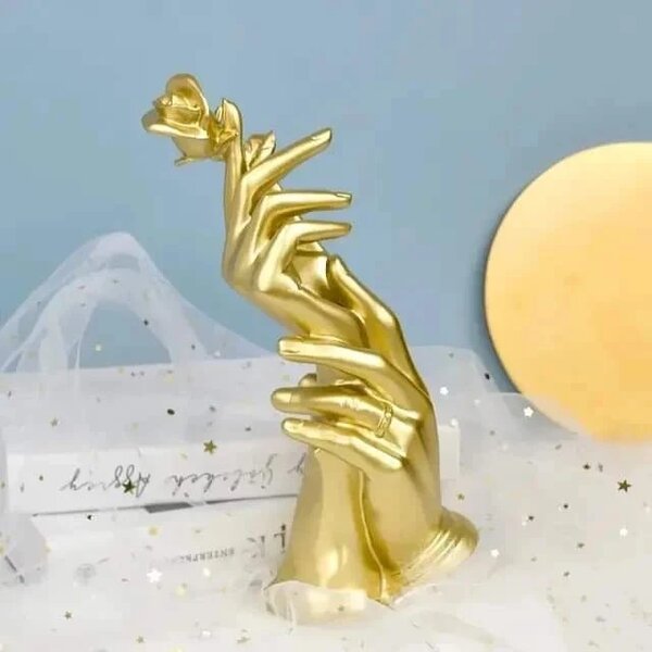 ROSE IN HAND FIGURINE ABSTRACT