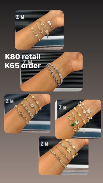 Gold ,silver and cloves bracelets