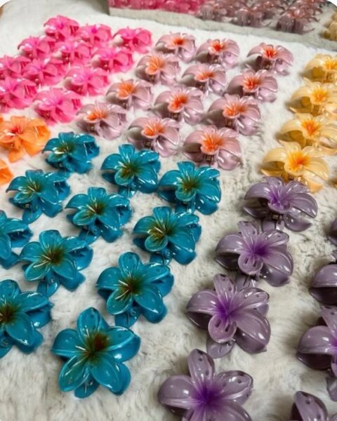 Épingles à cheveux fleurs colorées