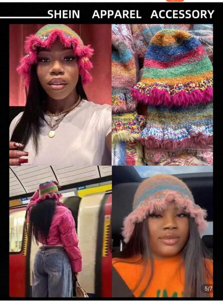 Chapeau en laine multicolore