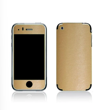 Iphone 3G Gold Brushed Metal Texture Mobile Skin