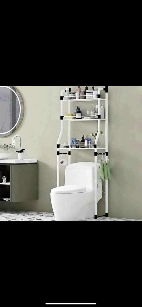 Étagère de salle de bain compacte