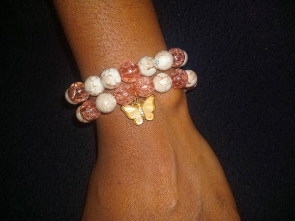 Bracelet perles colorées ajustable