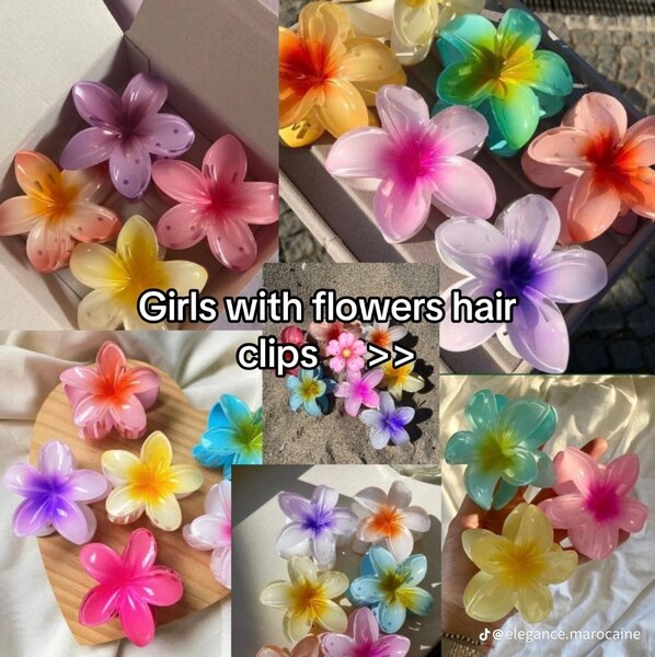 Flower hair clip