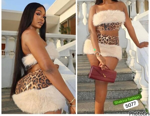 Tenue léopard à fourrure