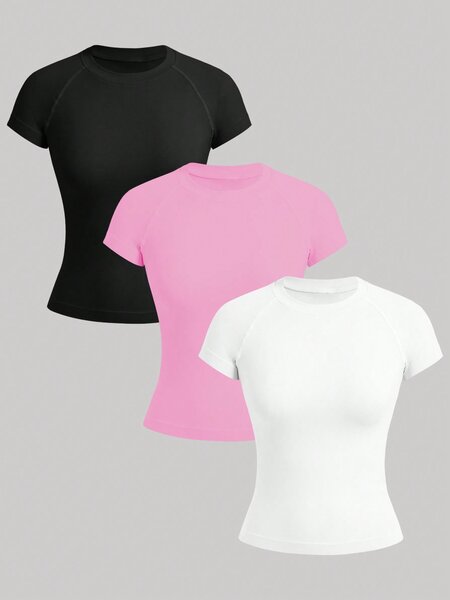 Lot de 3 T-shirts ajustés femme