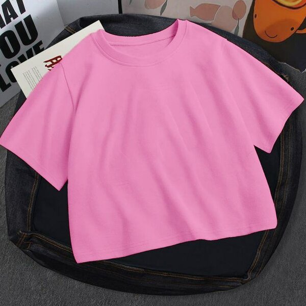 T-shirt rose décontracté