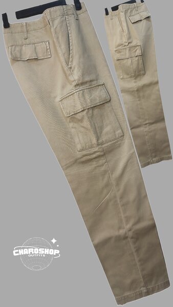 Pantalon cargo beige homme
