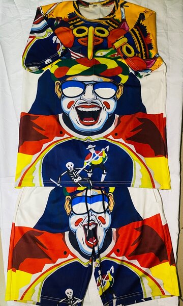 Tenue surf clown colorée