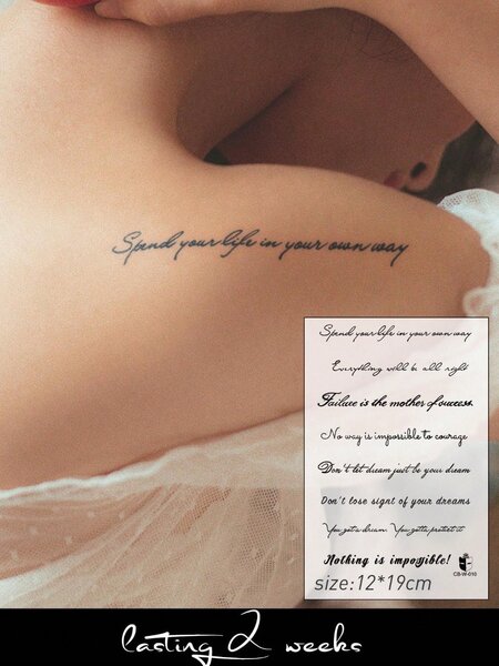 Tatouage temporaire à message