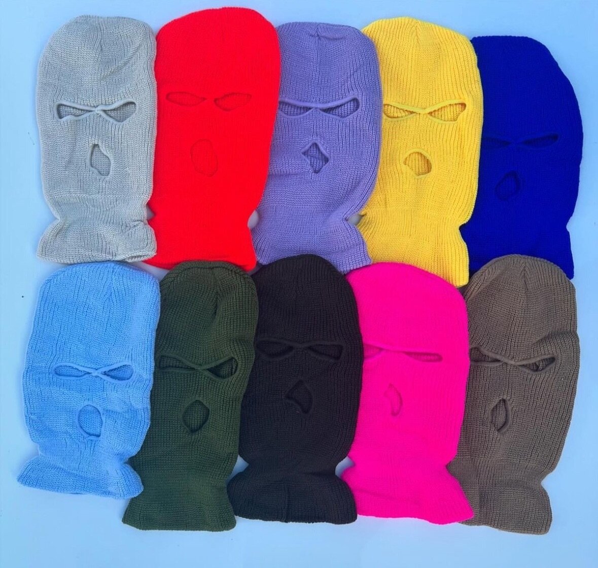 Cagoule tricotée colorée