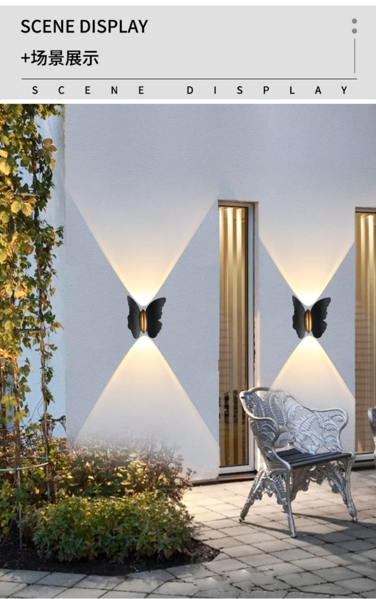 Applique Murale Papillon Extérieure