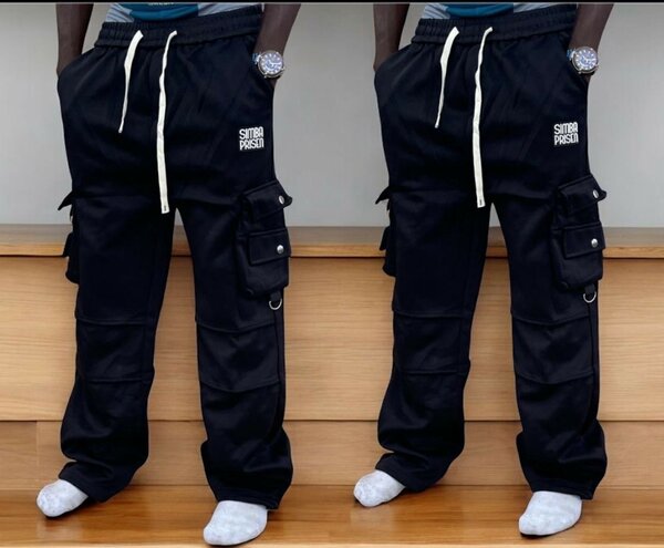 Pantalon cargo noir homme