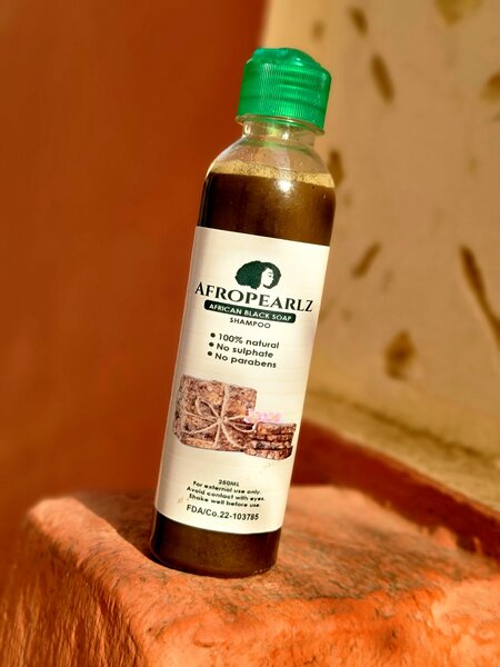 Afropearlz Black soap Shampoo
