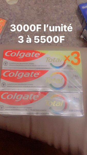 Dentifrice Colgate Total x3