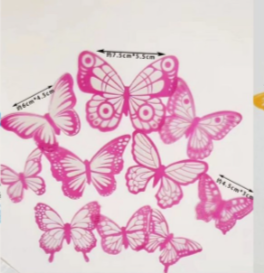 Assorted butterflies for decorating cakes