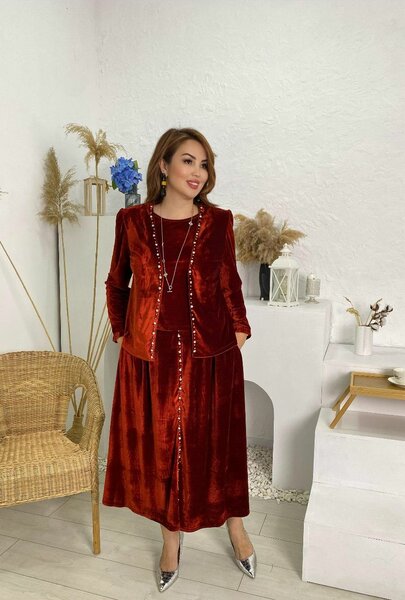 Новинка  Тройка Ткань Дубайский бархат