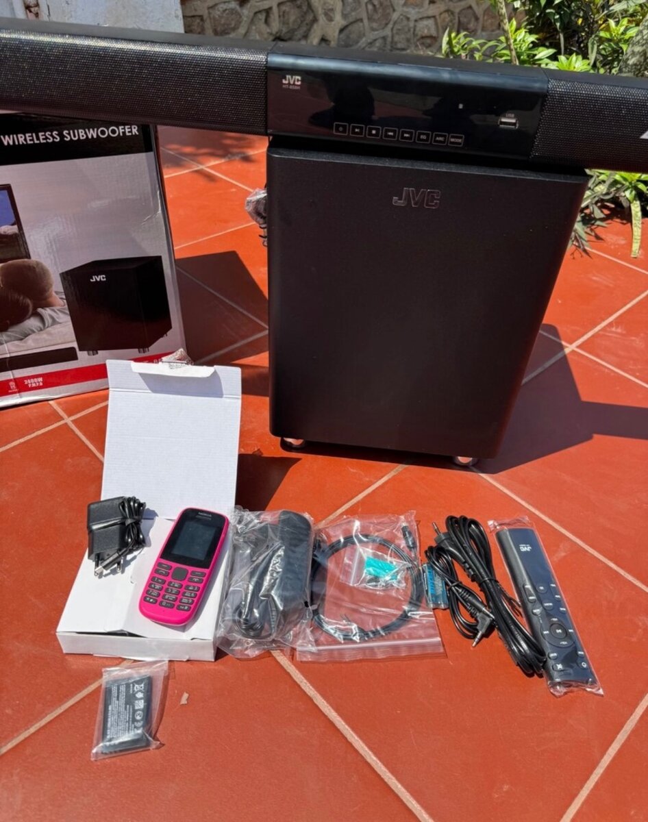 The Original JVC soundbar with a subwoofer