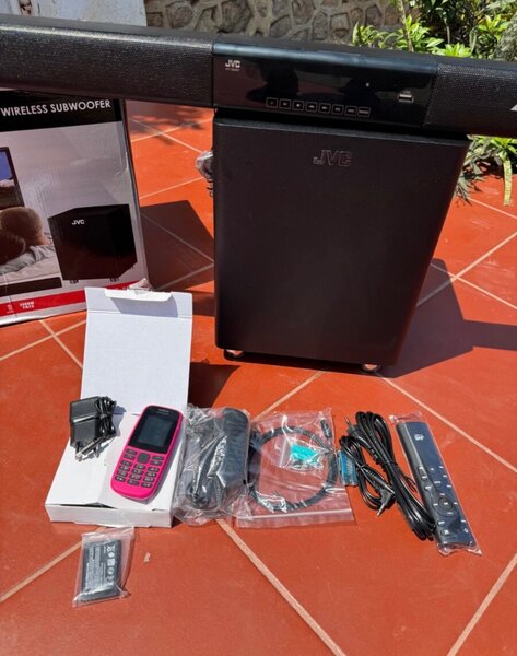 The Original JVC soundbar with a subwoofer