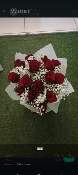 Red roses flower bouquet, birthday, party, graduation