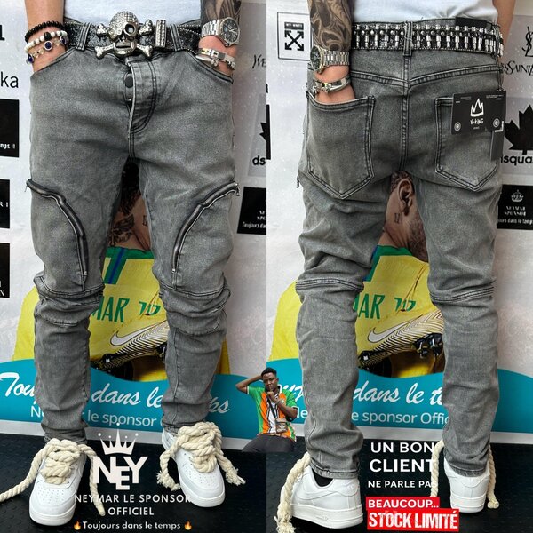 Jeans gris décontractés stylés