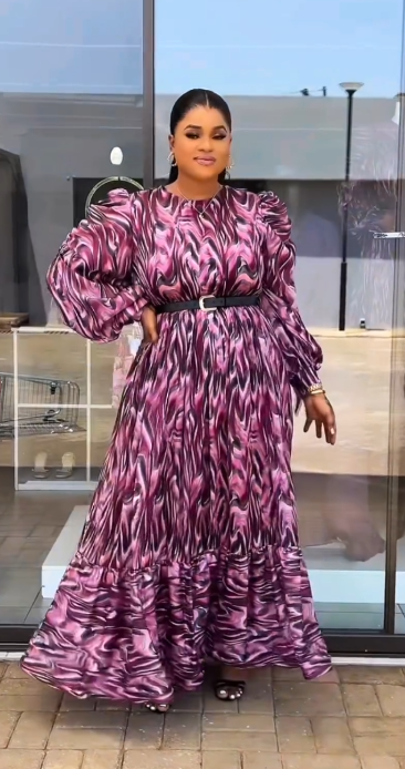 Women's long dress with print