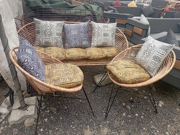 Salon en rotin moderne