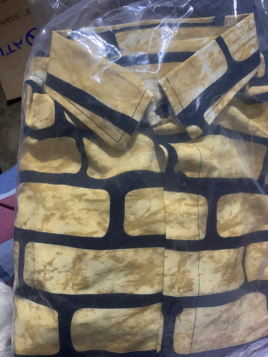 Chemise imprimée brique homme