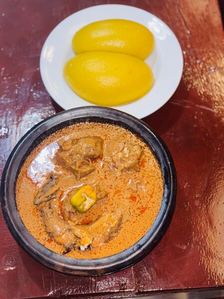 Sauce arachide et foutou