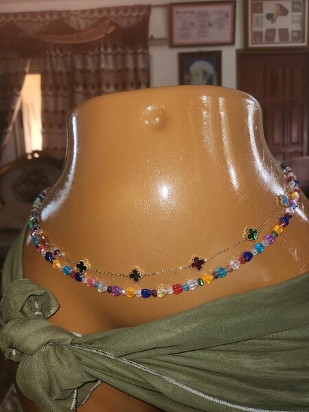 Collier bohème multicolore
