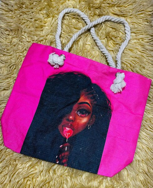 Sac cabas en toile colorée