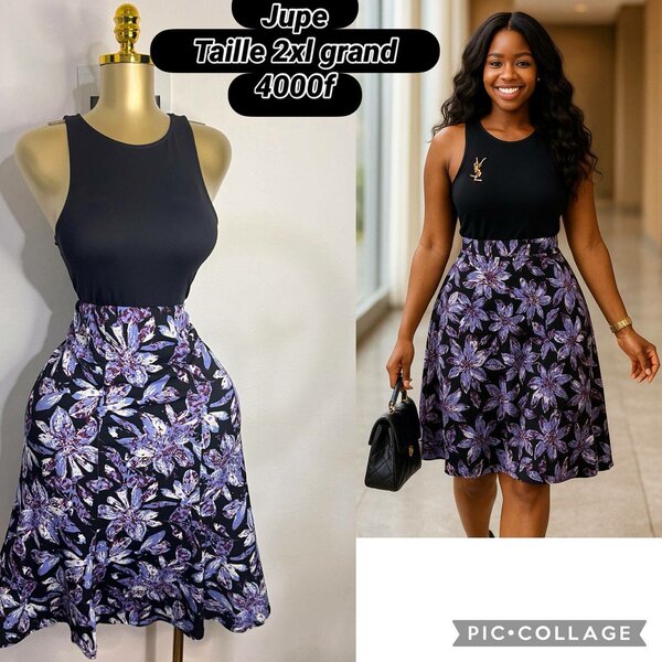 Jupe Fleurie Taille 2XL