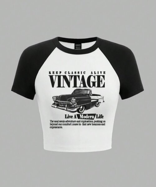T-shirt courte tendance femme