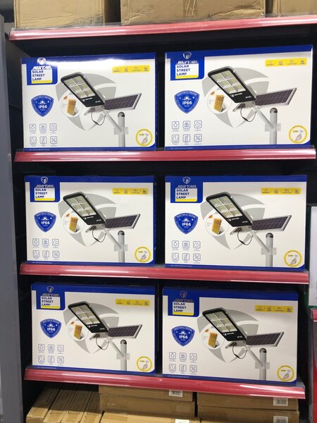 Solar street lights outdoor remote control automatic sensor