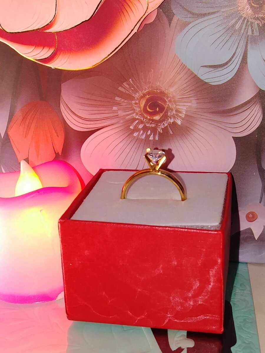 Bague de promesse en or plaqué