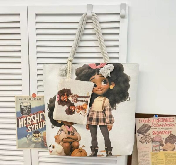 Sac fourre-tout imprimé personnage