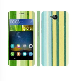 Huawei Y6 Pro Green Stripped Wooden Texture Mobile Skin