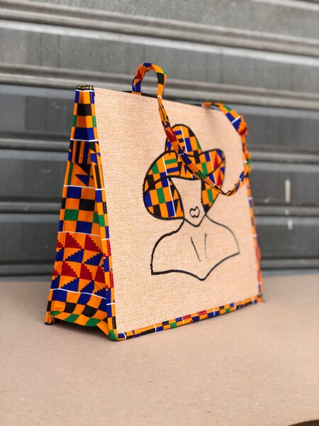 Sac à main en tissu coloré